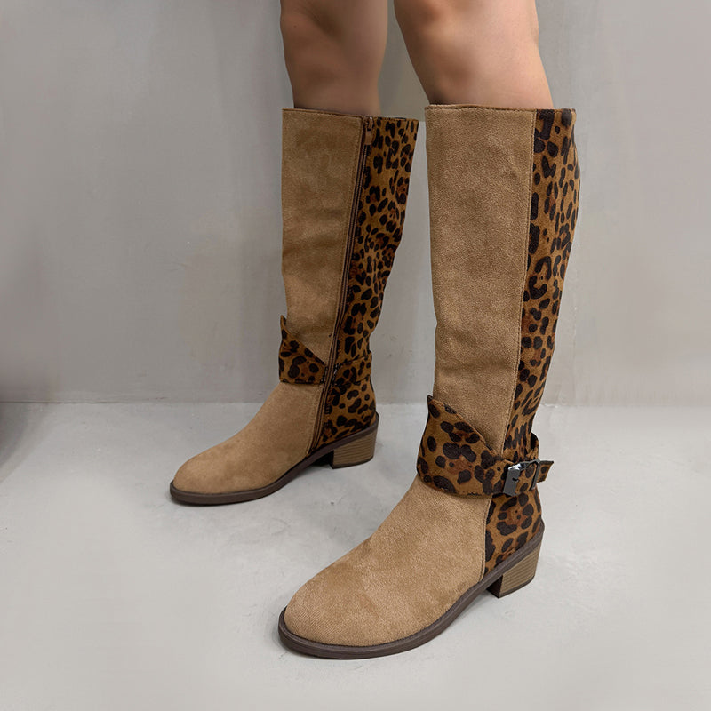 Trendige Damenstiefel mit Leopardenmuster R&B R&B