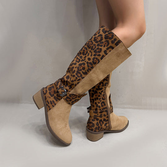 Trendige Damenstiefel mit Leopardenmuster R&B R&B