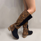 Trendige Damenstiefel mit Leopardenmuster R&B R&B