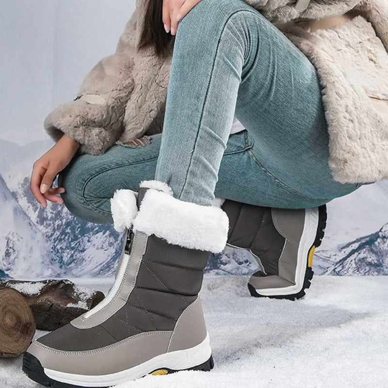 Warm gefütterte Schneestiefel mit Reißverschluss R&B R&B