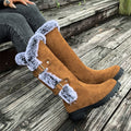 Gefütterte Mid-Calf Schneestiefel mit Kunstfell R&B R&B