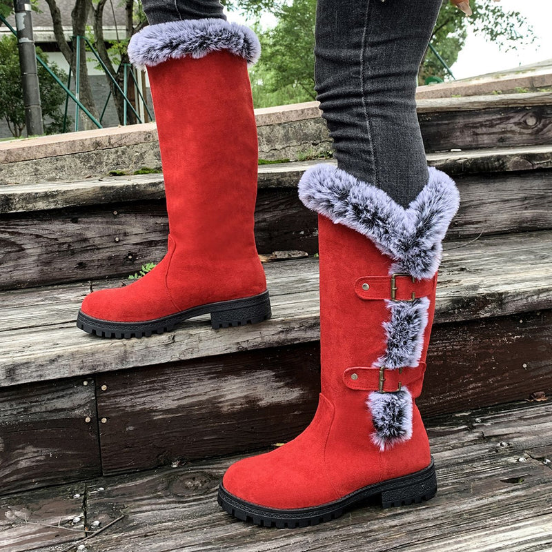 Gefütterte Mid-Calf Schneestiefel mit Kunstfell R&B R&B