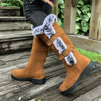Gefütterte Mid-Calf Schneestiefel mit Kunstfell R&B R&B