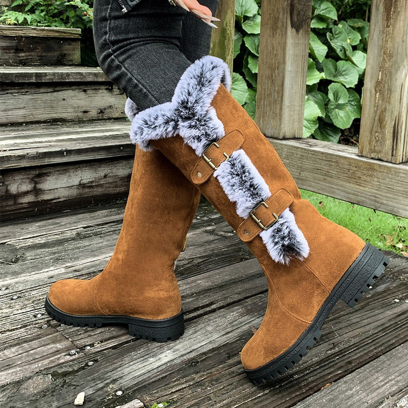 Gefütterte Mid-Calf Schneestiefel mit Kunstfell R&B R&B
