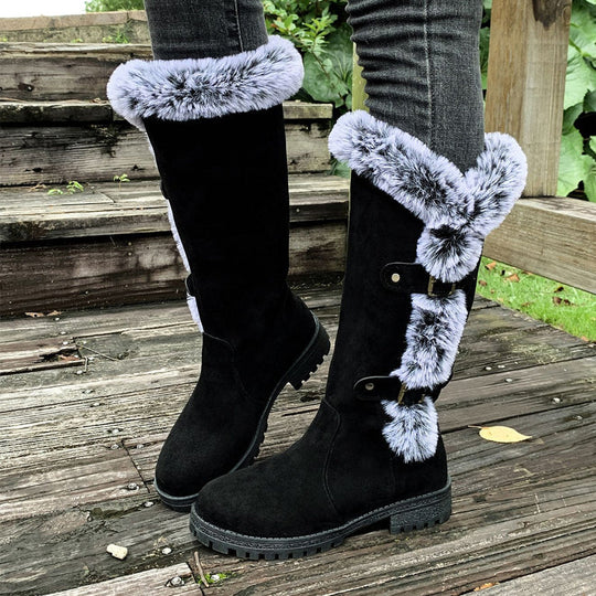 Gefütterte Mid-Calf Schneestiefel mit Kunstfell R&B R&B