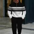 Herren Set Pullover mit grafischem Druck und Hose