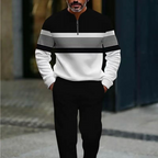 Herren Set Pullover mit grafischem Druck und Hose