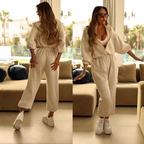 Damen Gemütlicher Kapuzen-Jumpsuit