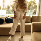 Damen Gemütlicher Kapuzen-Jumpsuit