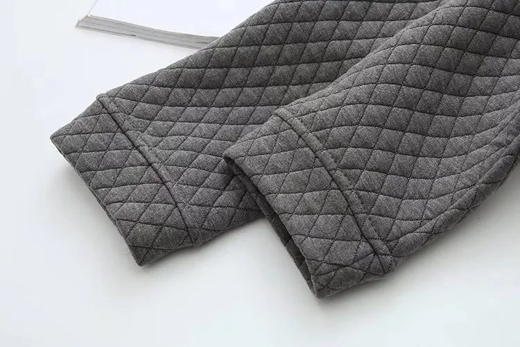 R&B | Frühling Übergröße Karierte Strickjacke