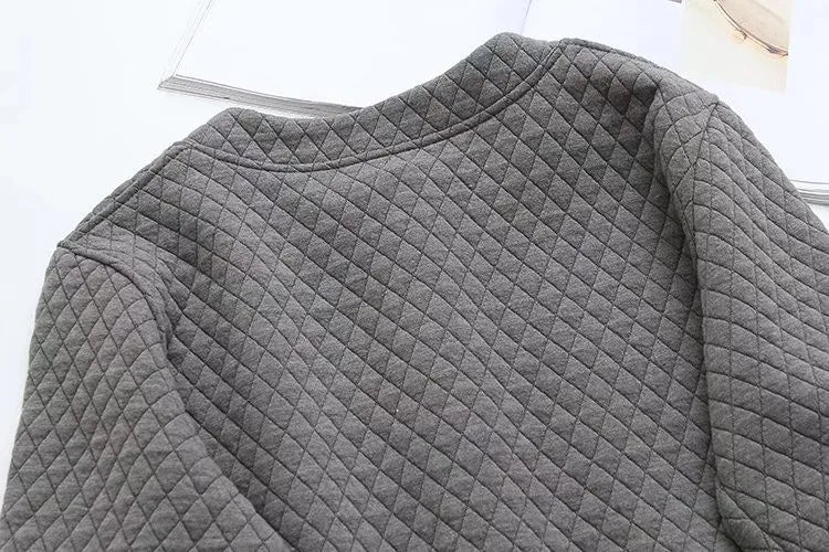 R&B | Frühling Übergröße Karierte Strickjacke