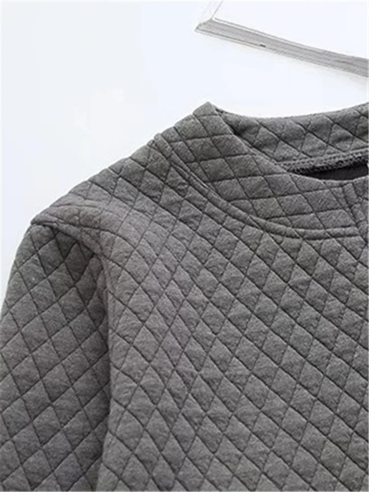 R&B | Frühling Übergröße Karierte Strickjacke