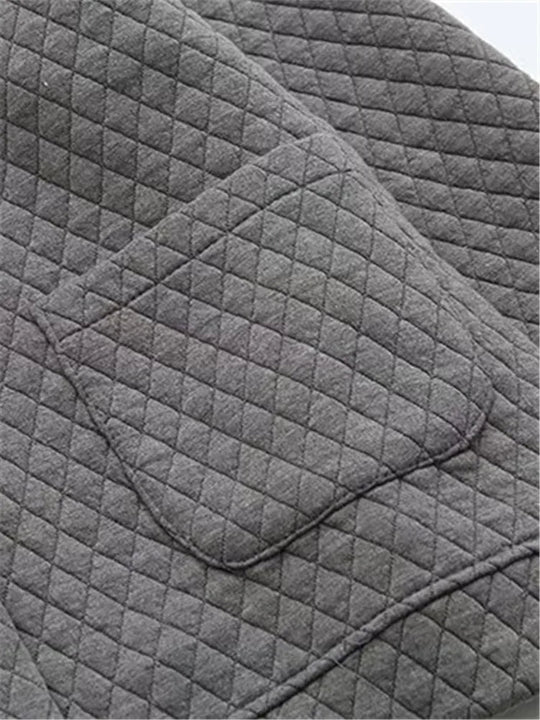 R&B | Frühling Übergröße Karierte Strickjacke