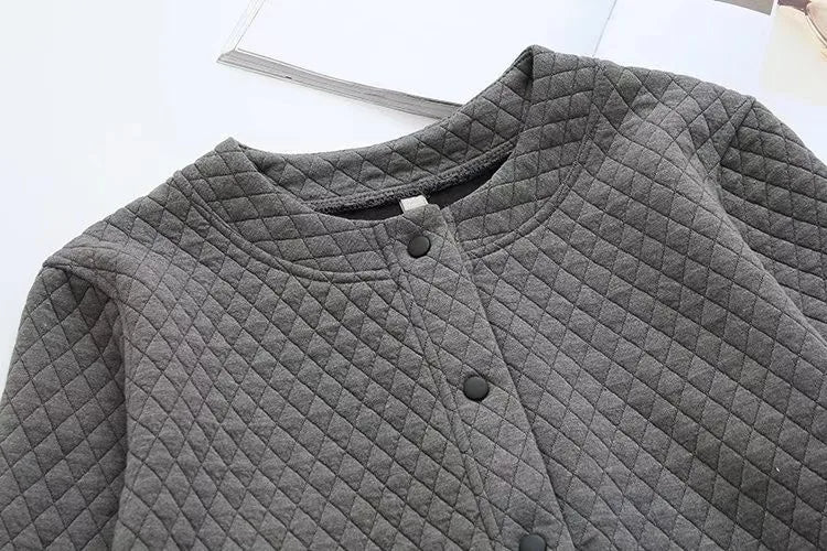 R&B | Frühling Übergröße Karierte Strickjacke