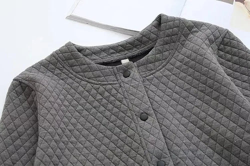 R&B | Frühling Übergröße Karierte Strickjacke