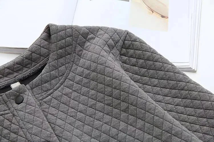 R&B | Frühling Übergröße Karierte Strickjacke