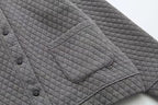 R&B | Frühling Übergröße Karierte Strickjacke