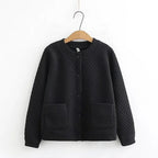 R&B | Frühling Übergröße Karierte Strickjacke