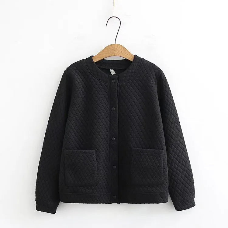 R&B | Frühling Übergröße Karierte Strickjacke