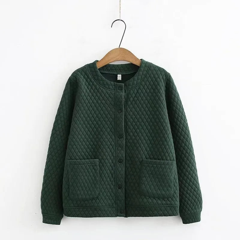 R&B | Frühling Übergröße Karierte Strickjacke