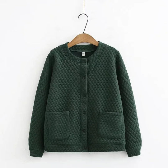 R&B | Frühling Übergröße Karierte Strickjacke