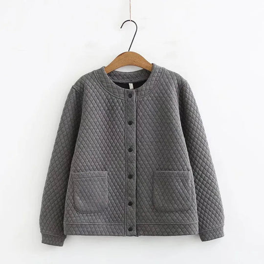 R&B | Frühling Übergröße Karierte Strickjacke
