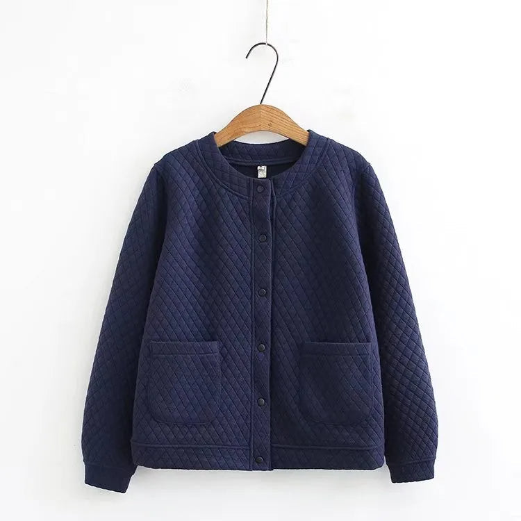 R&B | Frühling Übergröße Karierte Strickjacke
