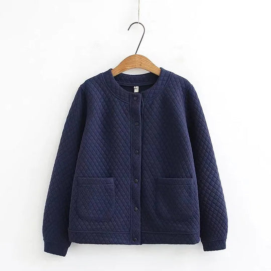R&B | Frühling Übergröße Karierte Strickjacke