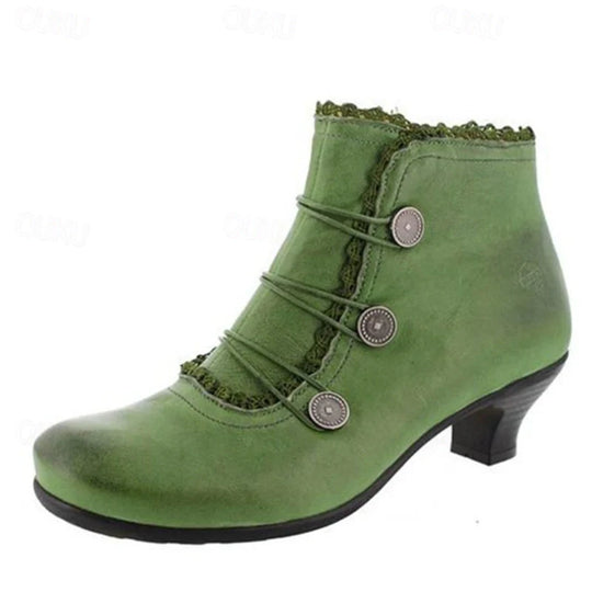 R&B | Damen Viktorianische Schnür-Stiefeletten mit Spitzenbesatz