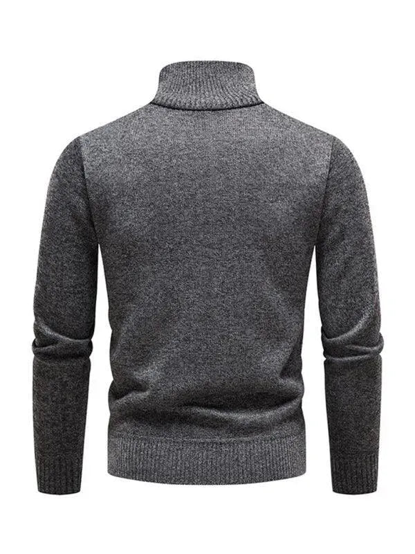 R&B | Patchwork Reißverschluss Männer Rollkragenpullover