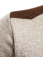 R&B | Patchwork Reißverschluss Männer Rollkragenpullover