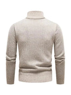 R&B | Patchwork Reißverschluss Männer Rollkragenpullover