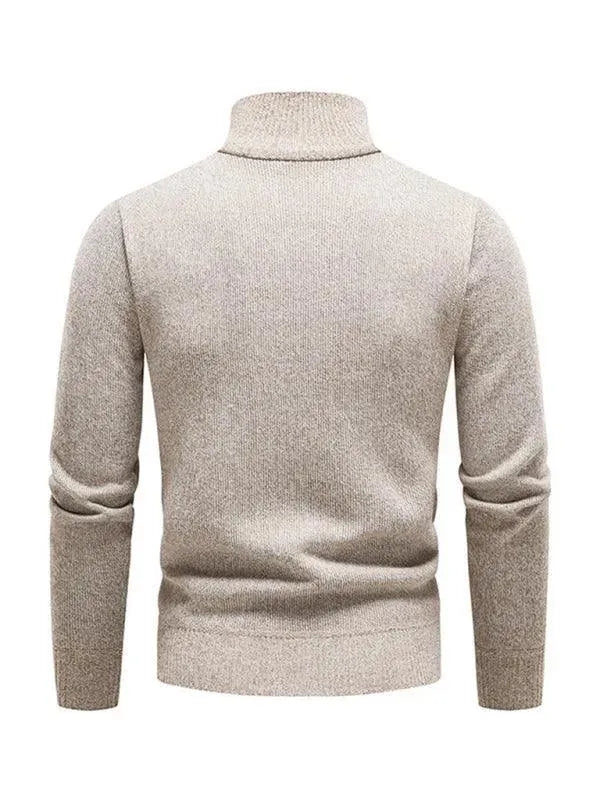 R&B | Patchwork Reißverschluss Männer Rollkragenpullover