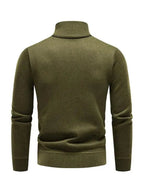 R&B | Patchwork Reißverschluss Männer Rollkragenpullover