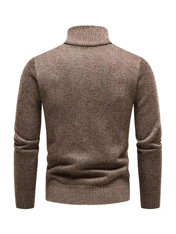 R&B | Patchwork Reißverschluss Männer Rollkragenpullover