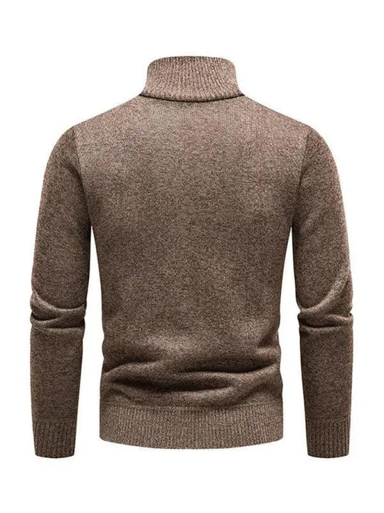 R&B | Patchwork Reißverschluss Männer Rollkragenpullover