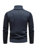 R&B | Patchwork Reißverschluss Männer Rollkragenpullover