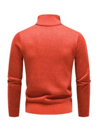 R&B | Patchwork Reißverschluss Männer Rollkragenpullover