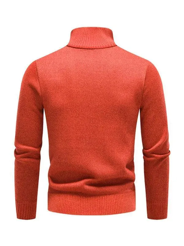 R&B | Patchwork Reißverschluss Männer Rollkragenpullover