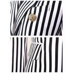 R&B | Gestreifter Blazer Damen - Lässig - Gestreift-Pinstripe