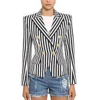 R&B | Gestreifter Blazer Damen - Lässig - Gestreift-Pinstripe