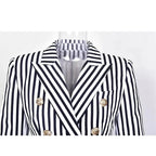 R&B | Gestreifter Blazer Damen - Lässig - Gestreift-Pinstripe