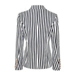 R&B | Gestreifter Blazer Damen - Lässig - Gestreift-Pinstripe