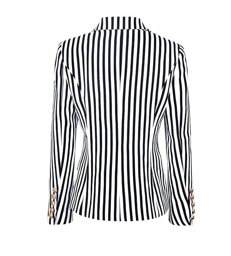 R&B | Gestreifter Blazer Damen - Lässig - Gestreift-Pinstripe