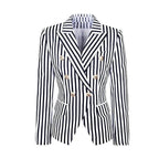 R&B | Gestreifter Blazer Damen - Lässig - Gestreift-Pinstripe