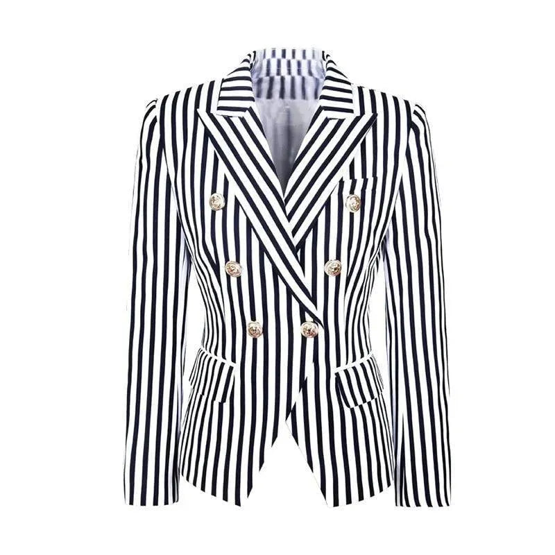R&B | Gestreifter Blazer Damen - Lässig - Gestreift-Pinstripe