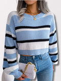 R&B | Gestreifter Crop Pullover