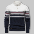 R&B | Gestreifter Zip-Pullover