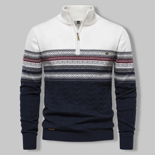 R&B | Gestreifter Zip-Pullover
