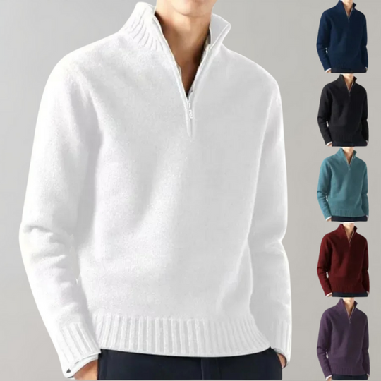 R&B | Stylischer Halb-Reißverschluss Herrenpullover